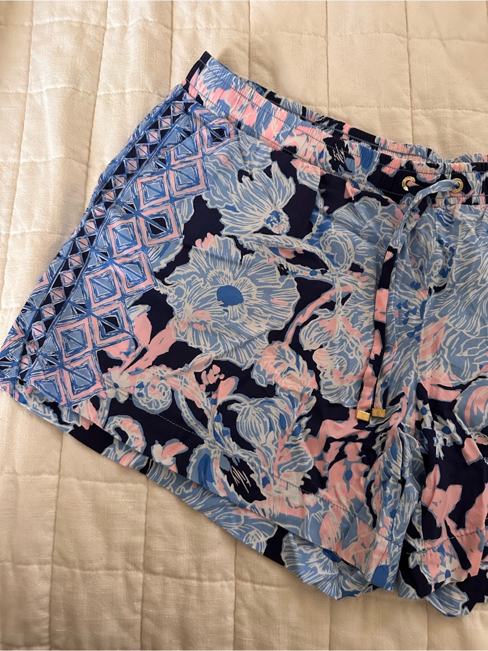 Lilly Pulitzer Navy, Light Blue & Pink Floral Shorts - Picture 5 of 5
